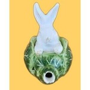 Pier 1 Pier One Small Cabbage Teapot with Bunny Lid 8"w x7"tall